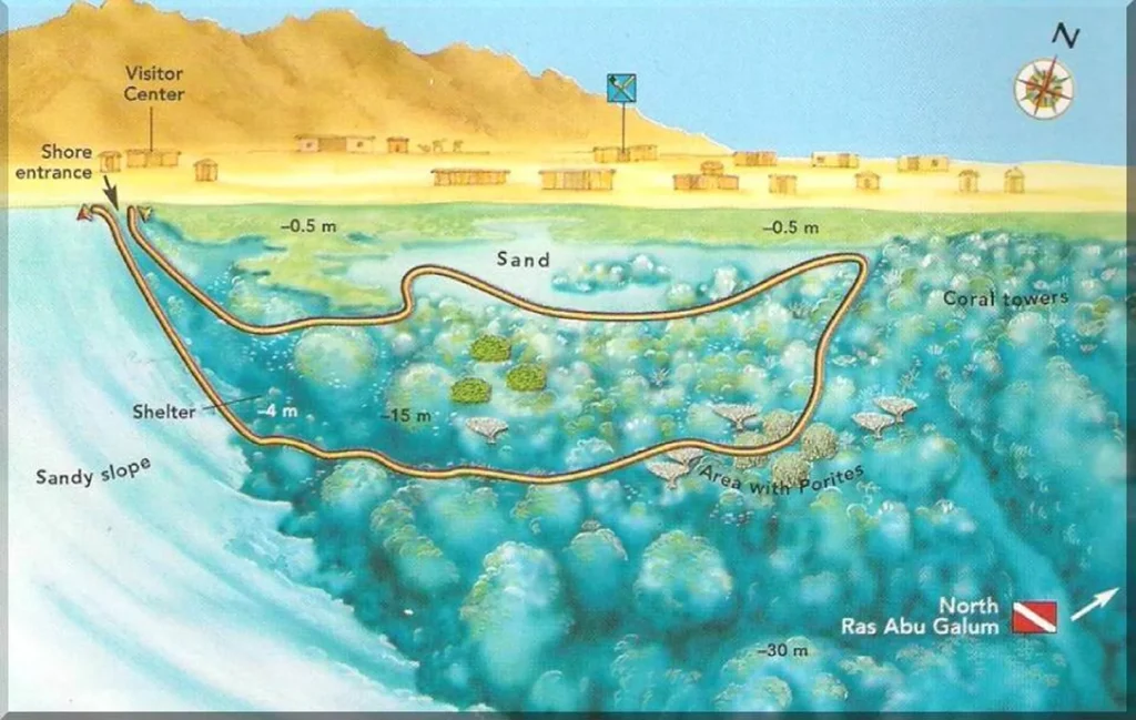 Ras Abu Gallum dive map